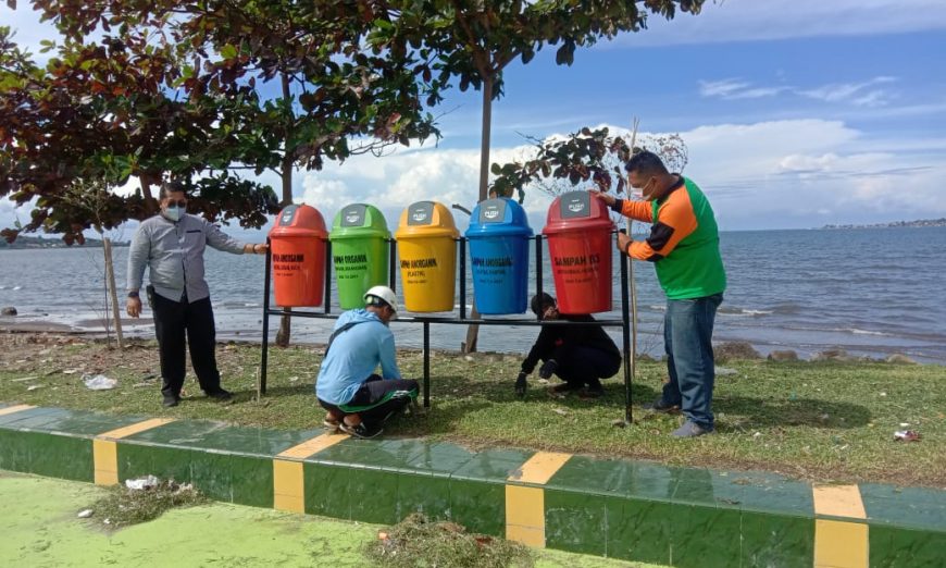 Keren! Taman Kota di Parepare Dilengkapi Tempat Sampah Representatif